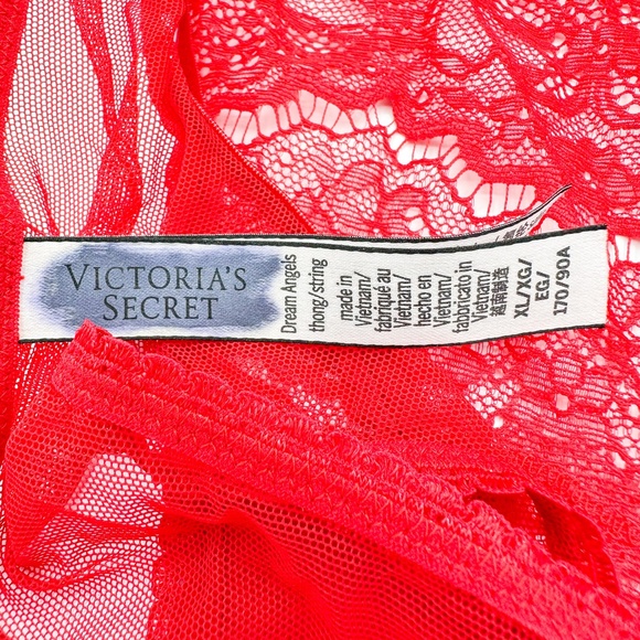 Victoria's Secret Red Satin Bow Thong Panty - Picture 5 of 5